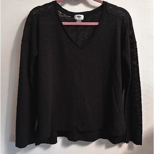 Old Navy Black Long sleeve blouse